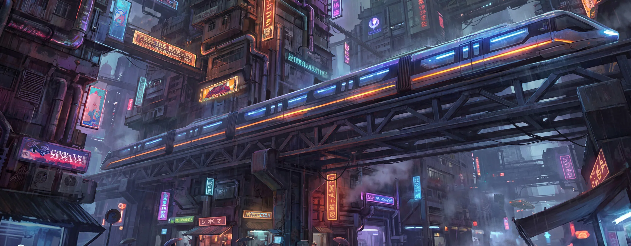 Nivalis Nights Cyberpunk City Skyline